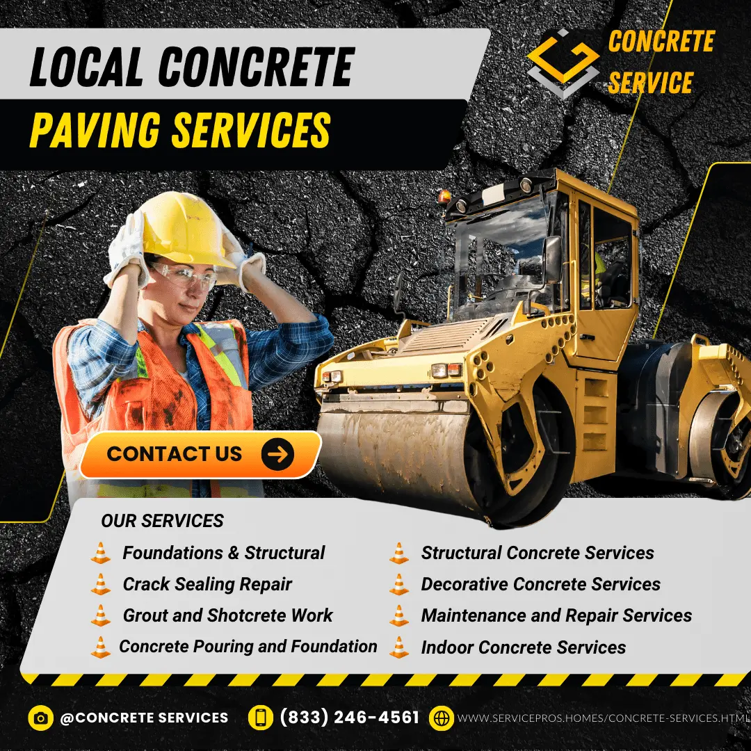 Concrete contractor pouring and finishing a residential driveway